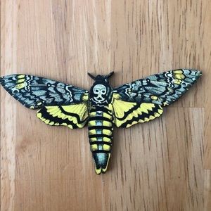 Deaths Head Moth hair clip Silence of the Lambs